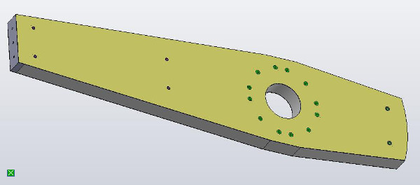 Schwenkarm aus Voll-Aluminium	